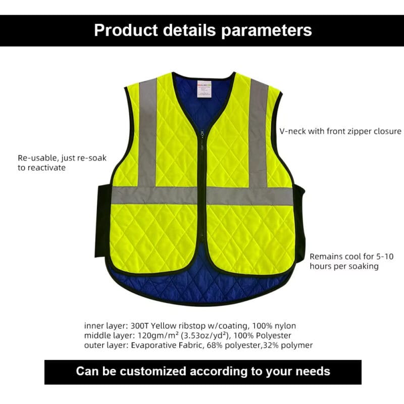 Customized High Visibility Reflective Water Cooling Vest