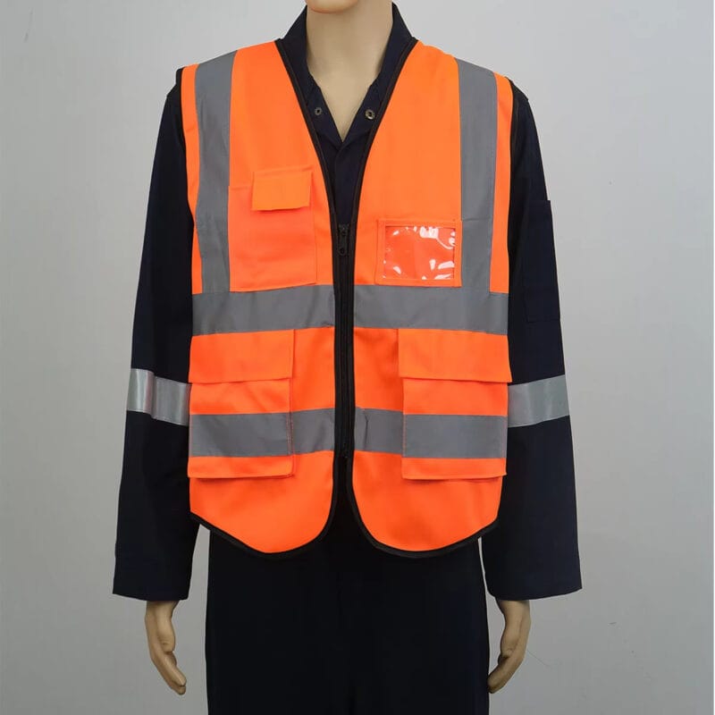 Multi-Functional Pockets Factory Supply Reflective Safety Vest with Logo