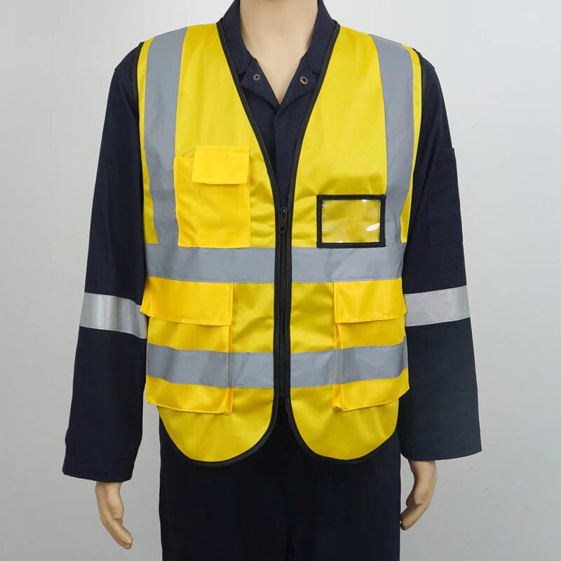 Multi-Functional Pockets Factory Supply Reflective Safety Vest with Logo