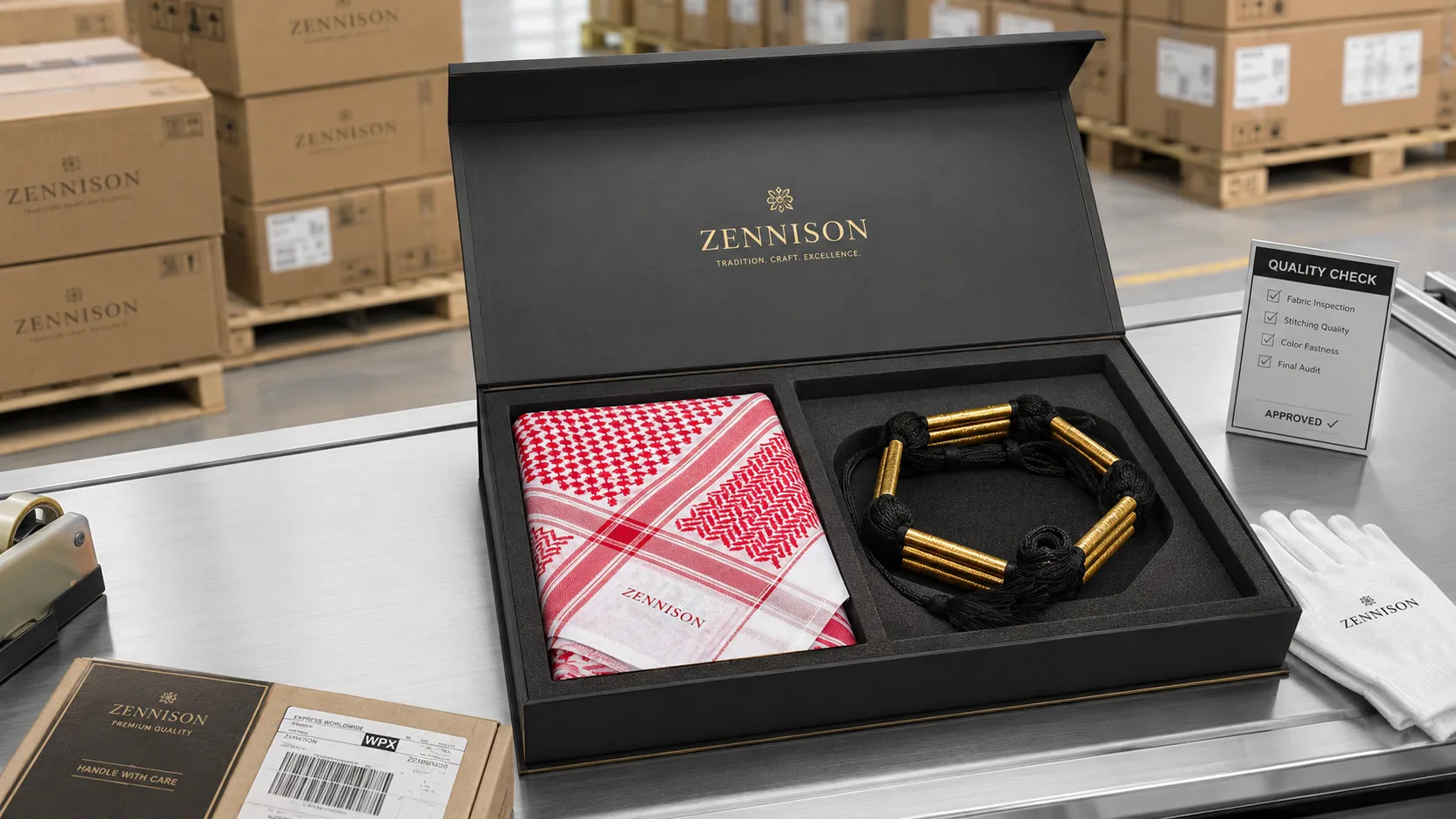 Reliable Tactical Scarf Supplier Retail Ready Packaging and Quality Control Box