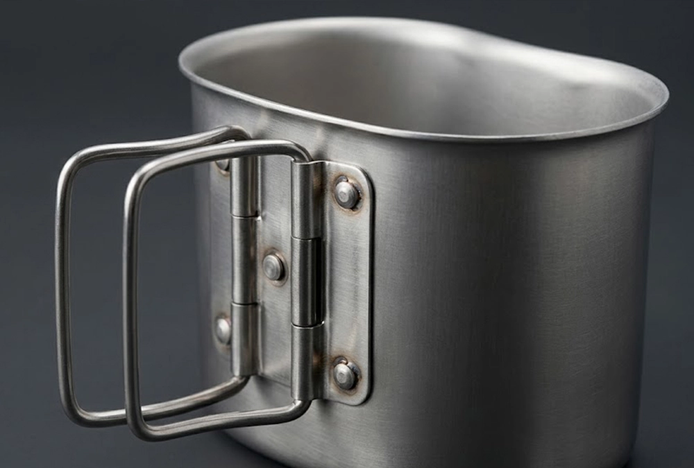 SS304 Stainless Steel Military Cup with Butterfly Handle