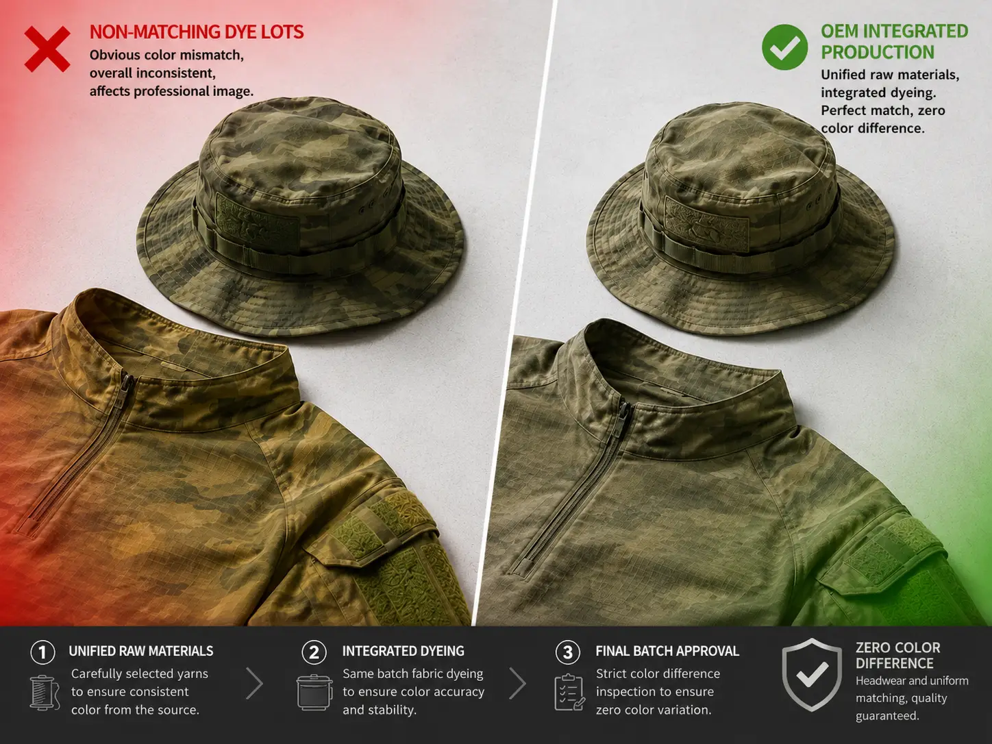 Zennison Integrated Camouflage Fabric and Gear Quality Control