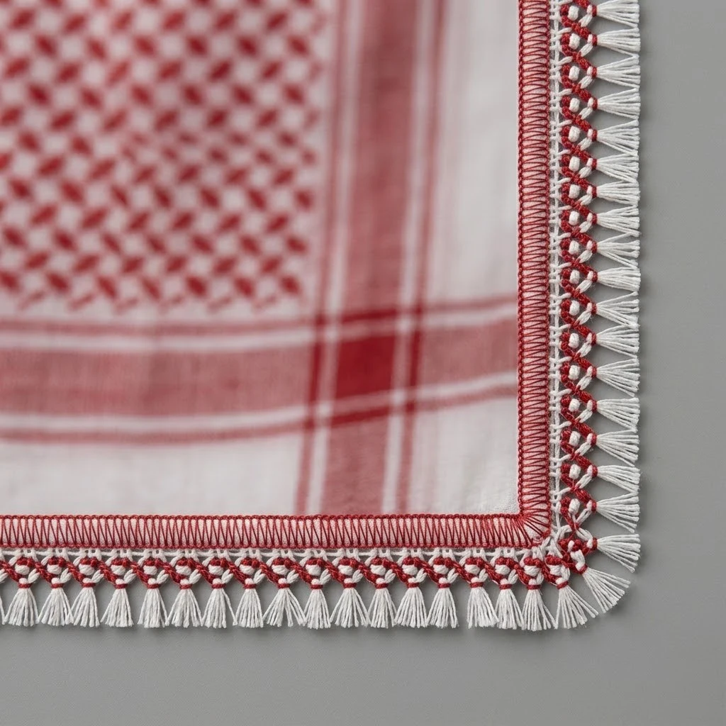 Ghutrah Hemmed Stitched Edge Craft
