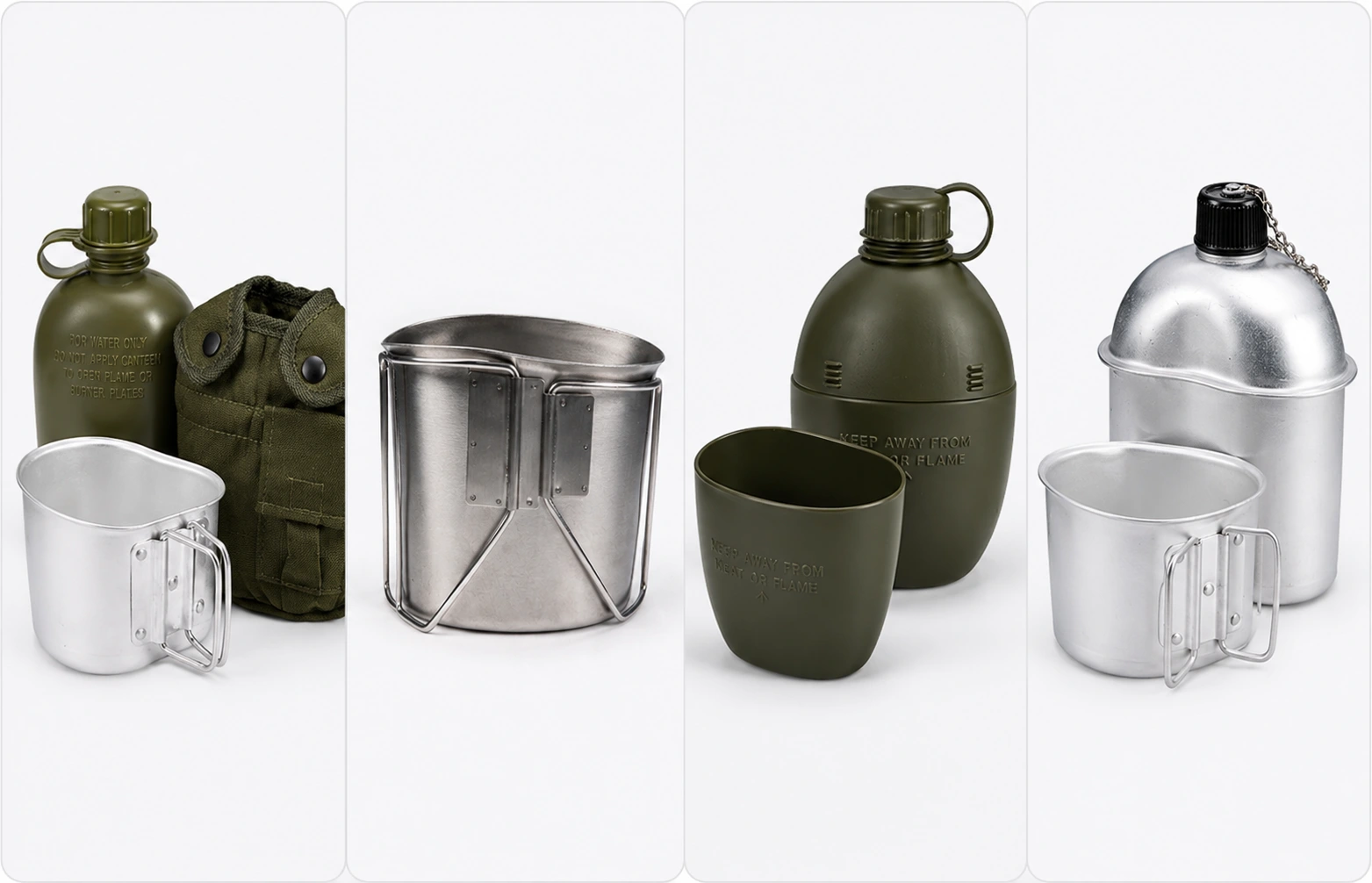 Military canteen types comparison for bulk outdoor gear buyers