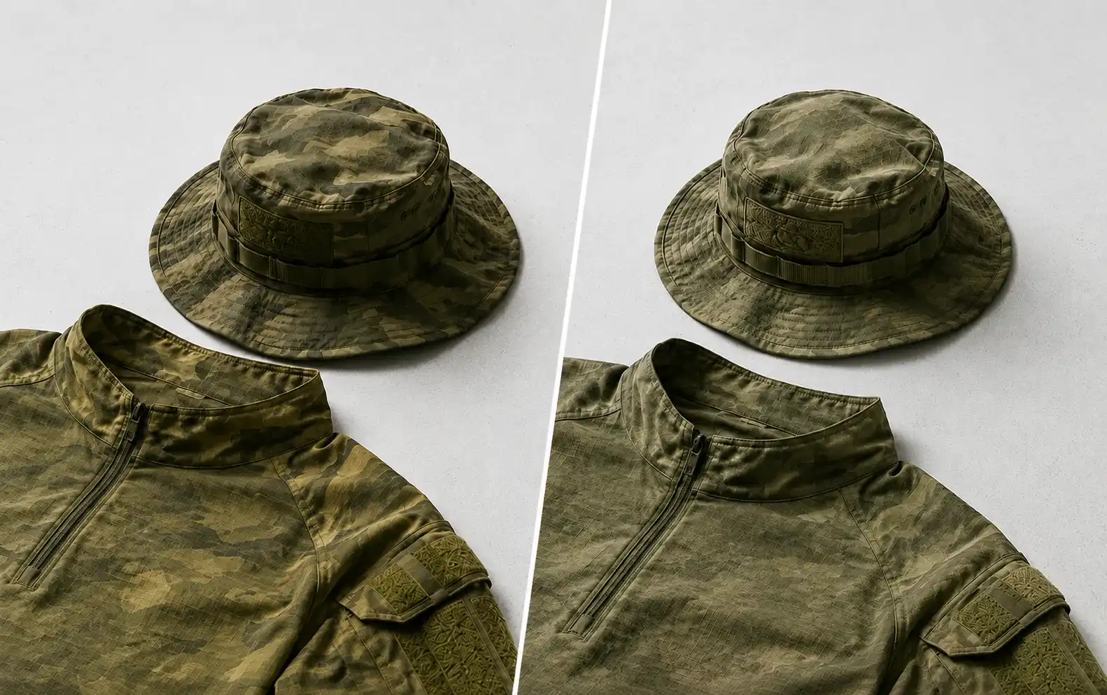 OEM tactical uniform camouflage color matching with tactical hats