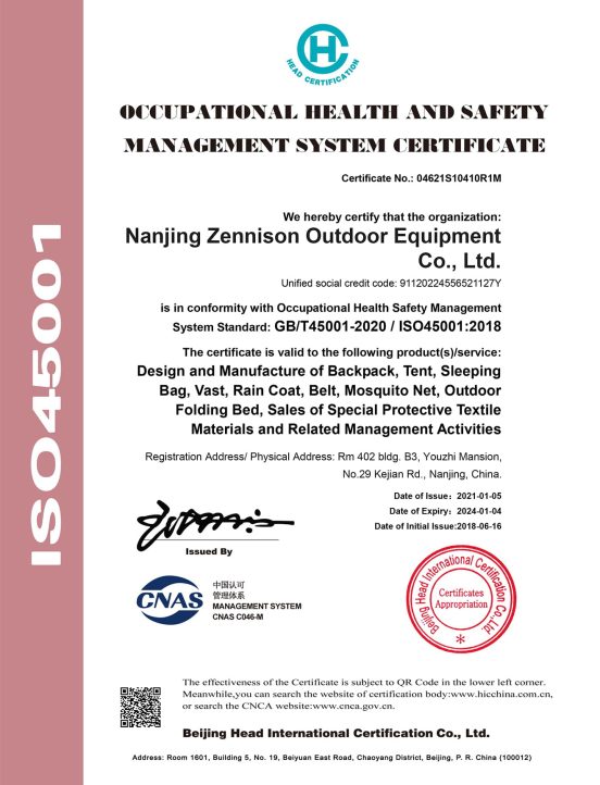 ISO 45001 certificate ISO 45001 certificate