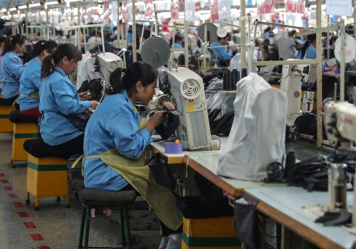 factory production Manual sewing